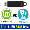 Linux USB Twin Pack (Linux Mint vs Pop OS)